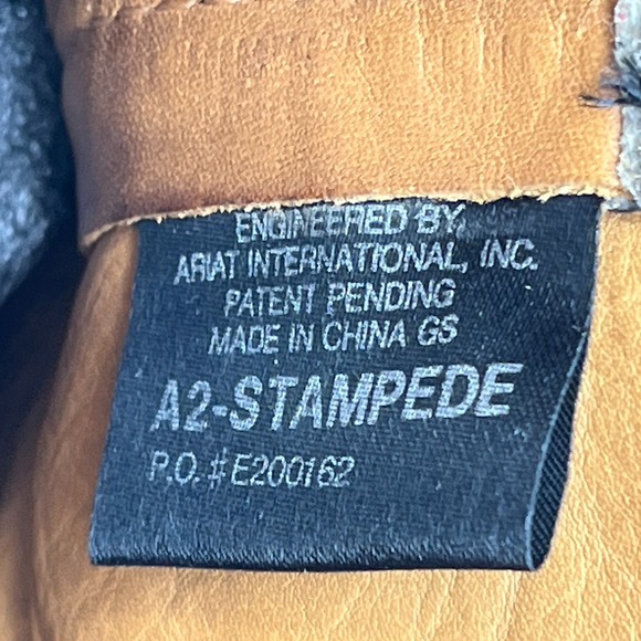 Ariat A2-STAMPEDE Boots Men's 9 Black Leather Pull On Cowboy Western 34228 - Picture 15 of 16